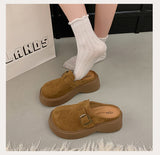 Retro Birken Shoes Baotou Half Slippers Women Wear 2025 New Thick-Soled Gentle Muller