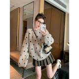 Wave Nods Sweater Women 2025 New Autumn And Winter Thick Loose Leisure Lazy Wind Inside The Knitting
