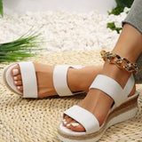 2025 New Sandals Large-Size Hemp Rope Tight Slopes And Casual Sandals Women's