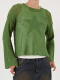 Star Jacquard Crochet Knit Top- Outfit