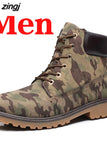 Men Boots PU Outdoor Snow Ankle Boots Male Lace Up Anti-slip Booties British Sneakers Plus Size 46 Zapatos De