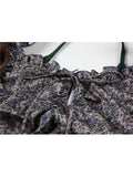 Spring Women Chic Print Patchwork Blouse Vintage Puff Sleeve Streetwear Fashion Harajuku Loose Office Ladies Shirt Tops