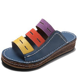 Slope With Fish Mouth Cool Slippers Women Thick Bottom Size 40 43 Yards Of Color Roman Cold