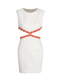 Gentle Style Dress Women 2025 Spring New Fashion Temperament Fresh Sweet Sleeveless Diamond Short A