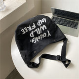 Young Wild and Free Canvas Crossbody BagOutfit