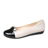 New Korean Version Of The Fashion Round Head Flat-Bottomed Fashion Casual Large-Size Women's Casual Casual Bow Women's Single