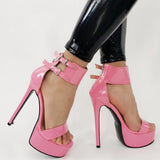 The Sky High Size Code 47 Water Table Buckle High Heel Nightclub Fashion Women's Sandals