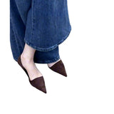 Kitten High Heels Women 2025 New Fine Heel Tip Shallow Pedal Temperament Commuter Low Heel Single