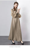 Folds Solid-Colored Dress Women's Niche Light-Cooked Three-Dimensional Flowers Loose Thin-Skinny Long