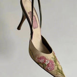 Zingj Pointed Thin Heels 2023 New Summer Chinese Style Shallow Hollow Out Single Shoes Women's Head Sandals-Outfit