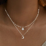 Double layer Sun & Moon NecklaceOutfit