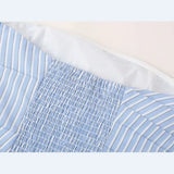 New Pleated Design Back Sweater Chest Blouse