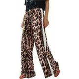 Spring And Autumn Women's Net Red With The Same Leopard Print Splicing Temperament Loose-Legged
