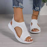 Women Autumn Summer New Net Cloth Flat Soles Fish Mouth Flying Sports