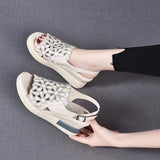 And Anti-Slip Sandals Women In The Summer Of 2025 New Black Brocing Embroidery Height Leisure Women's Cool