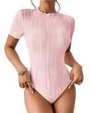Spring/Summer OZON Women's Short Sleeve Corrugated Bodycoat Sexy