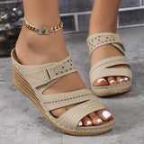 Bottom Round Head One-Word Wear 2025 New Summer Slope And Large-Size Women's Fashion Cold Slippers