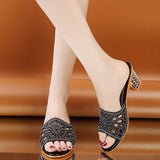 Slippers Women's 2025 Summer New Wear Hollow Fashion Casual Shoes And Diamonds Fashion Cold