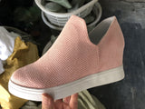 Hollow Flat-Soled Casual Shoes Women 2025 Spring And Summer And Autumn Large-Size Breathable V-Mouth Breathable High Heel Single