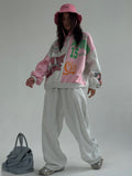 And Winter Round Collar Splicing Set Of Women Warm And Comfortable Trend Fashion