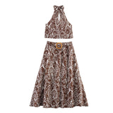 For Women's Clothing INS Burst Hollow Embroidery Top + Hollow Embroidery Fan Flute