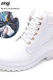 Winter Ankle Snow Boots For Women Female Warm Fur White Boots Lace Up Bota Feminina Shoes For Women Botas