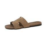 Retro Birkens Slippers Women Wear 2025 Summer H-Type Drag Leisure Flat Cool Slippers Beach