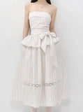 Design Sense Of Small Gentle And Comfortable Thin Fashion Casual Pink Stripe Sling Corset