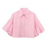 Women's Explosive Fashion Bubble Sleeve Open