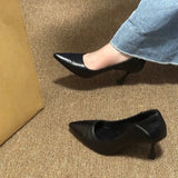 Spring And Autumn Season New Pointed High-Heeled Shoes Women Do Not Tired Feet Comfortable Single Shoes Women