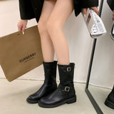 Tong Sprinkled Hottie ~ Coarse And Fashion Boots Girl 2025 Autumn Maillard Wind West Boots Martin