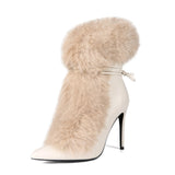 Banquet Fashion Hairy Tip High With Large Size 44 Female Short Boots Boots