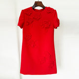 New Star Fashion Heavy Industry Three-Dimensional Flowers Short-Sleeved