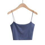 Zingj New INS Short Slim U-Collar Double Belt Suspender Tight Sexy Elastic Blouse