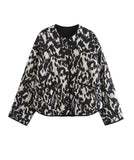 Women's Explosive Leopard Print Round-Neck Jacket Cotton