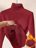 Thicken High-Neck Sweater Temperament Inside To Keep Warm Jacket