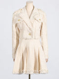 Temperament Socialite Wind Two Sets Of 2025 Spring / Summer New Fashion Short Jacket Tassel Edge Skirt Suit