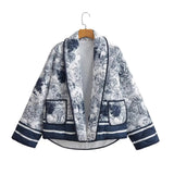 Women's Clothing Explosion Hit 6-Color Printed Cotton Jacket