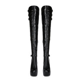 Hate Sky High Sexy 4Cm Water Table High With Size 46 Female Over Knee Boots