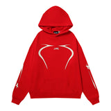 Printing Leisure Retro Tide Card Loose Hooded Sweaters For Men And