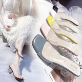 Spring And Summer New Seaside Vacation Coarse And Transparent Sandals Female Fairy Breeze Cool Drag Lady