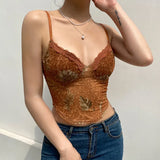 Asymmetric Mesh Crop Cami TopOutfit