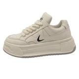 Small White Shoes Women 2025 Autumn New Students Thick Soles To Increase Sports Shoes Korean Version Of Casual