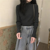 Zingj 2024 New Interior With Long-Sleeved T-Shirt Student Top Women's