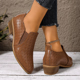 Coarse-Healing Women's Shoes One-Legged Retro Women's Shoes Size 43 Yards Spring And Autumn New