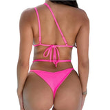 Zingj 2024 New Sexy Bikini Crystal Diamond Stripe Band Split Women's Swimsuit Luxury