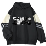 Color Edight Anime Characters Print Hooded Hooded Hoodie Casual Loose Hot