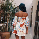 Women's Dress Dress Print Shoulder Fashion Lace Positioning