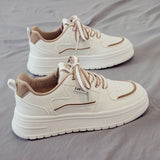 Version Of Small White Shoes Women's 2025 Summer New Leisure Sports Breathable Old Shoes Women's Thick-Soled High-Span