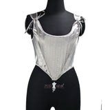 Fashion New Tiding Waist Vest Sexy Strapped Short Fish Bone Small Waist Vest